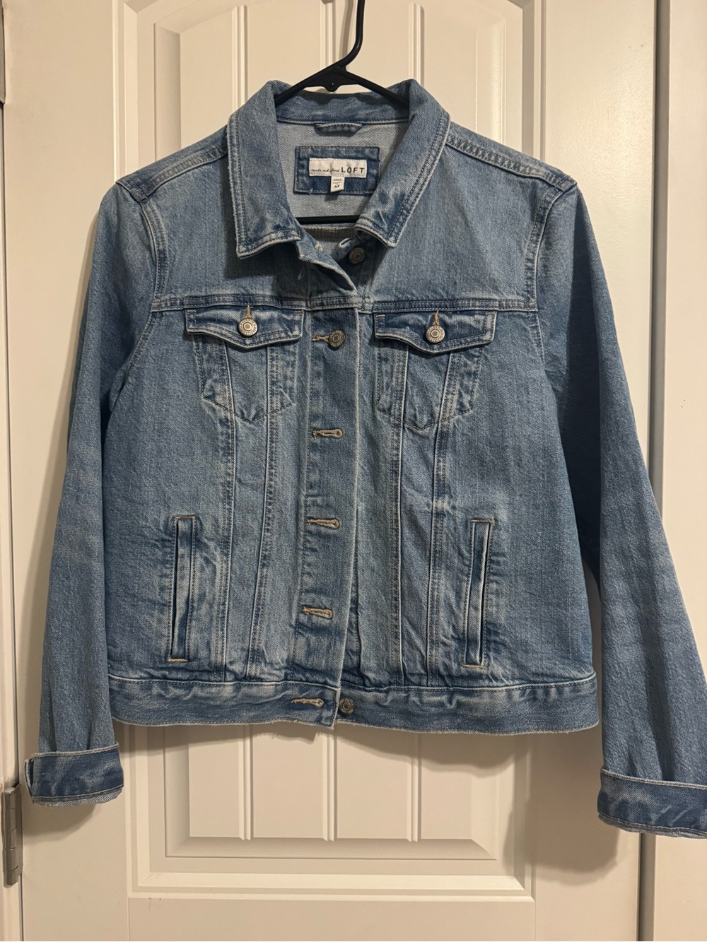 LOFT Light Blue Denim Jean Jacket - Women's Trucker Style